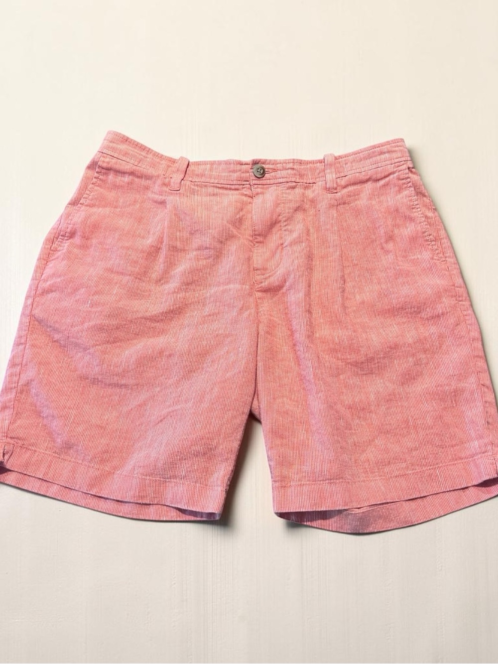 Resortwear Tropical Beachy Summer Linen Blend  Flat-Front Men's Shorts